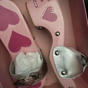 Bridget schuster pink silver clog love 38